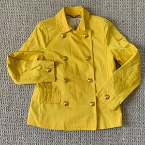 J Crew yellow peacoat